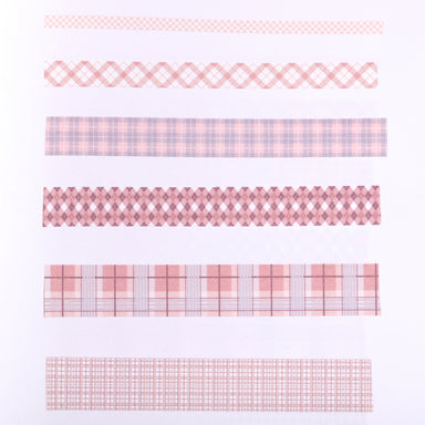 Grid Pattern Washi Tape - Set of 6 - Purple — Stationery Pal