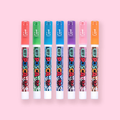 Posca Markers Extra Fine Point 1ml [7 Glitter Color Set]