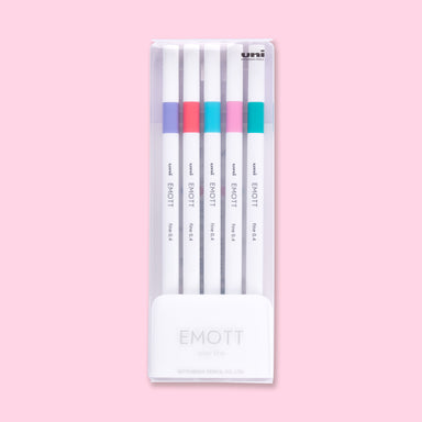  uni-ball EMOTT Fineliner Pens, Fine Point (0.4mm), Assorted  Ink, 5-count, Floral : Office Products