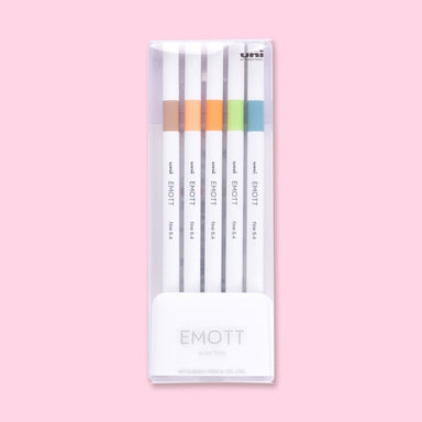 Uni EMOTT Sign Pen - 0.4 mm - 5 Color Set