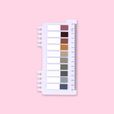 Sticky Note Index Tabs - Ruler - 10 Colours - La Laila