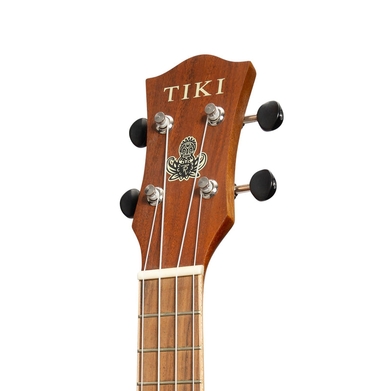 Tiki '9 Series' Koa Solid Top Soprano Ukulele with Hard Case (Natural Satin)-TKS-9-NST