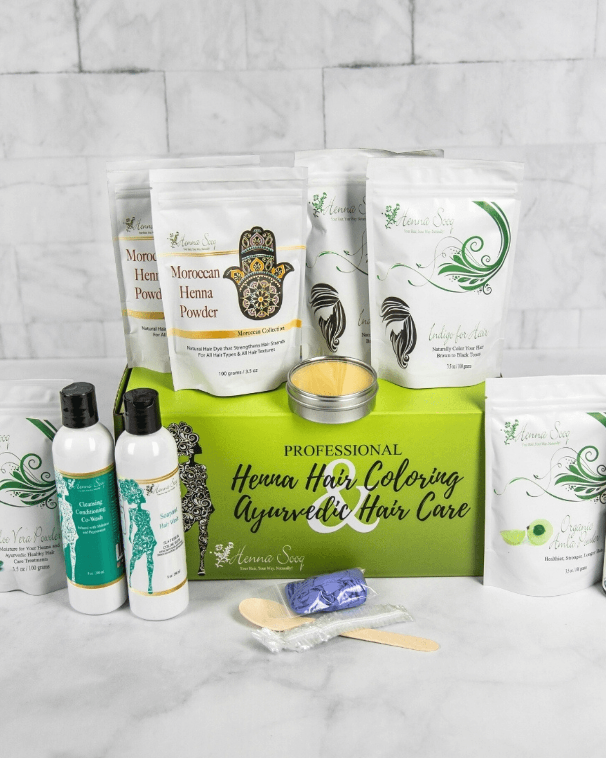 Complete Henna Hair Dyeing Bundle + Guide