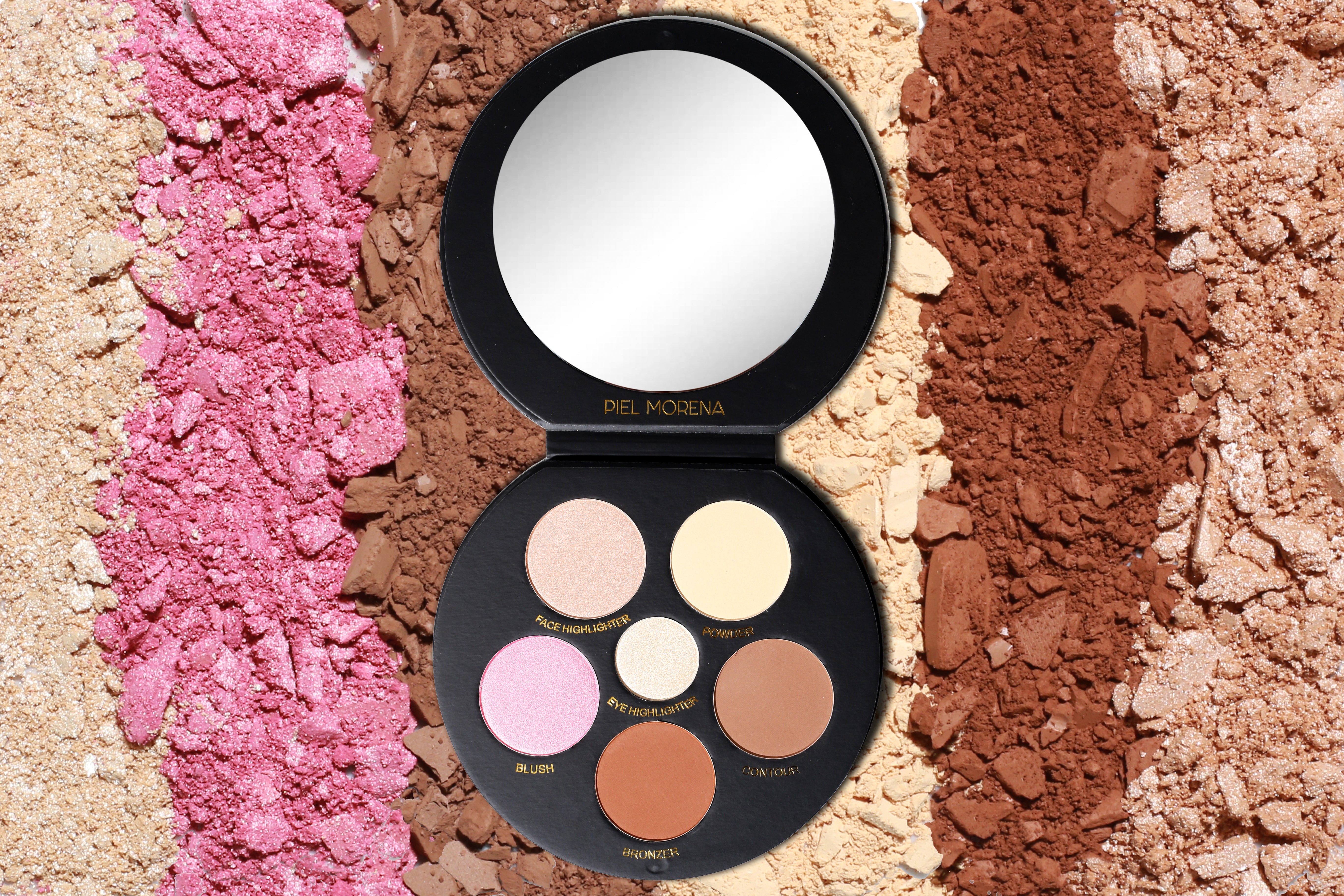 Piel Morena Powder Palette for contour and bronzing - CristalCosmetics product image