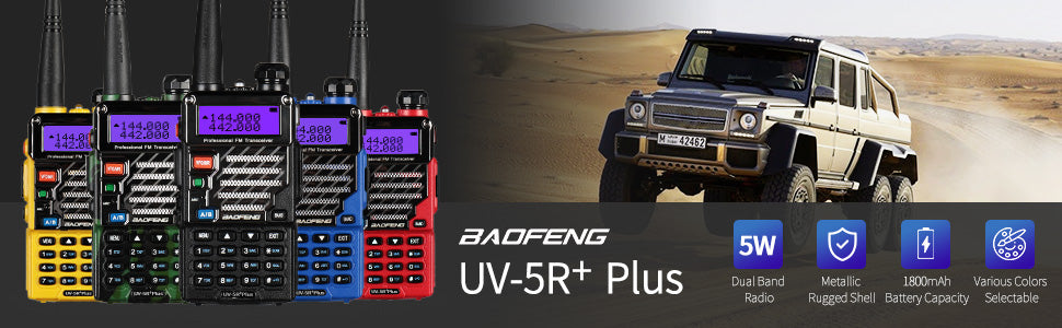 Baofeng UV-5RE Plus Dualband 5Watt Portofoon - OERDEGELIJK