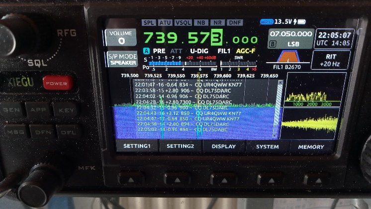 X6200’s in-built FT8 Decoder