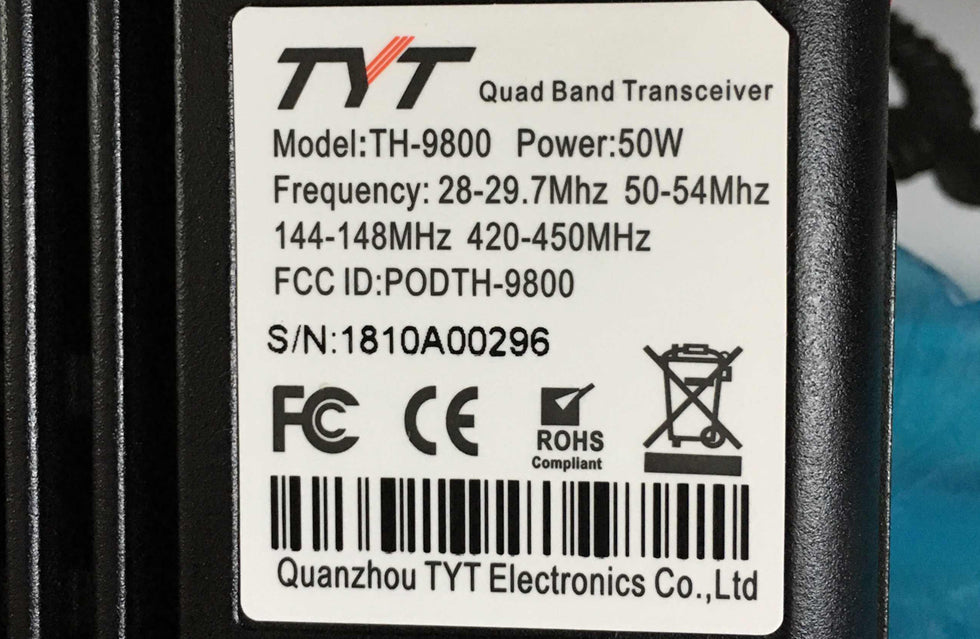 TYT TH-9800 Plus Quad Band Mobile Radio Programming Cable– Radioddity