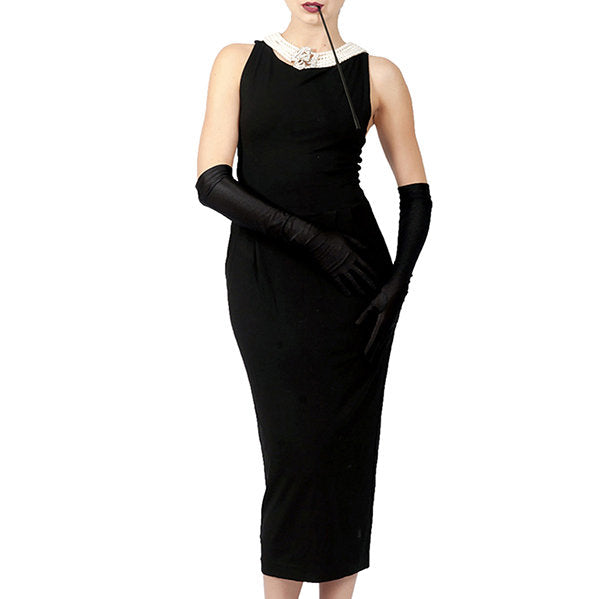 audrey hepburn black dress