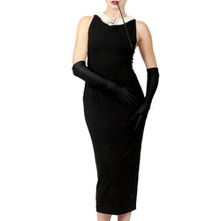 black audrey hepburn style dress