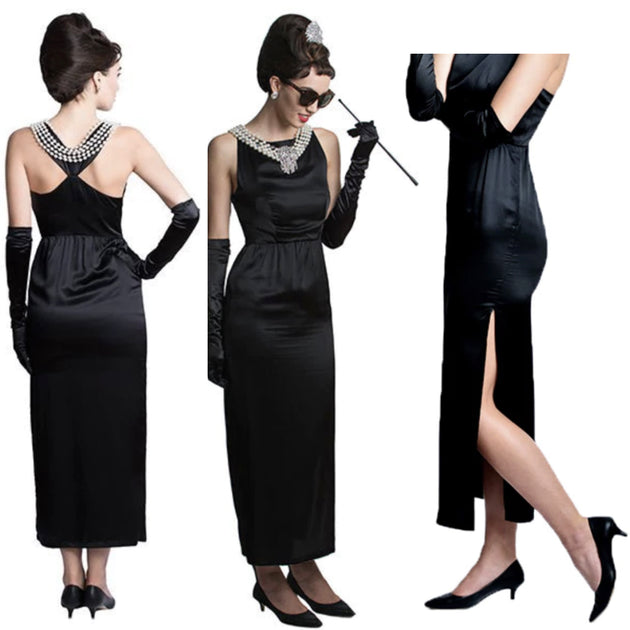 Utopiat - Iconic Black Satin Dress | Breakfast at Tiffany's Inspired