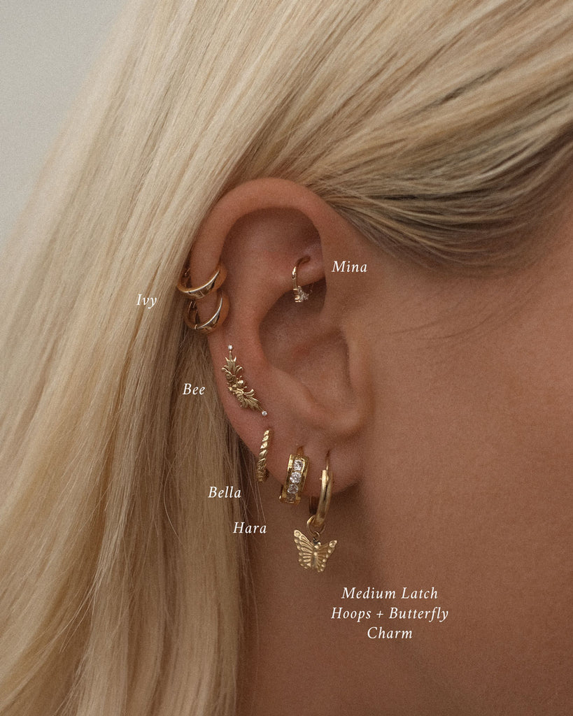 Monica Vinader Sterling Silver Riva Crossover Diamond Ear Cuff | Liberty