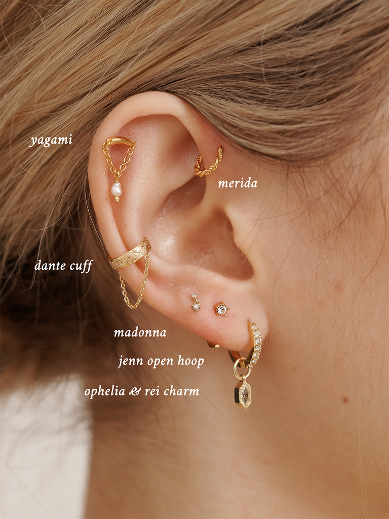 Textured Helix Piercing Gold Helix Earring Piercing Helix -  Singapore