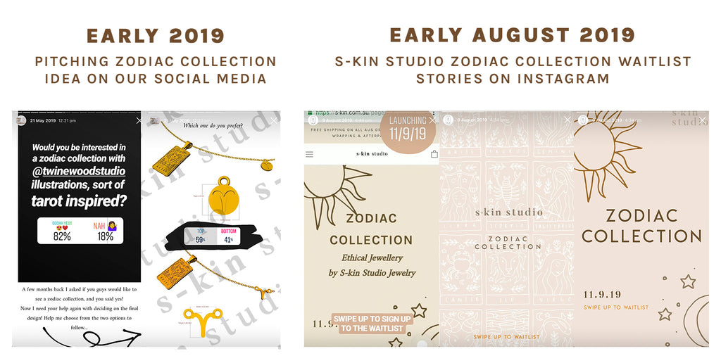 INSTAGRAM STORIES ZODIAC COLLECTION PITCH, WAITLIST TO LAUNCH IMAGE 1