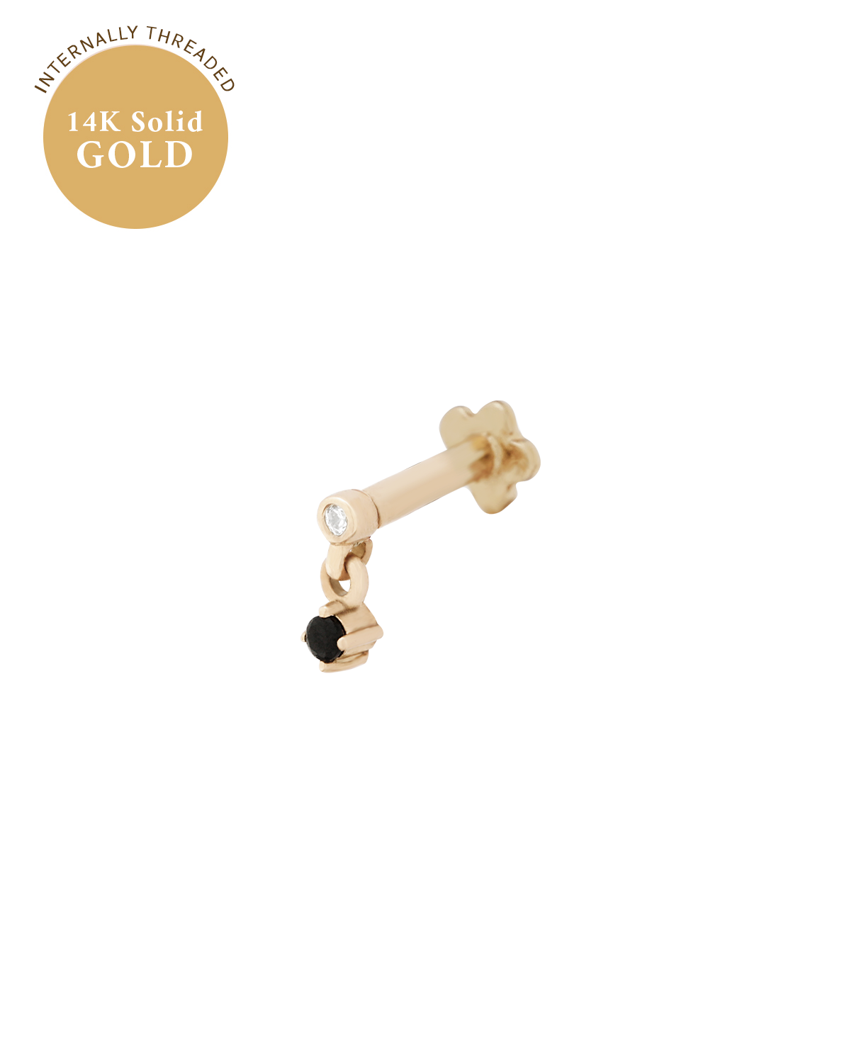 14K Solid Gold Stud Earrings, Cat Studs - TGE40009 – tinytinygold