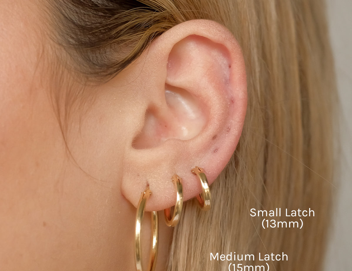 14K Gold Plated Hoop Earrings - 3 Pairs Sterling Silver Post Small Hoops  Gold Hoop Earrings Sets for Women Girls (13mm 15mm 20mm) 