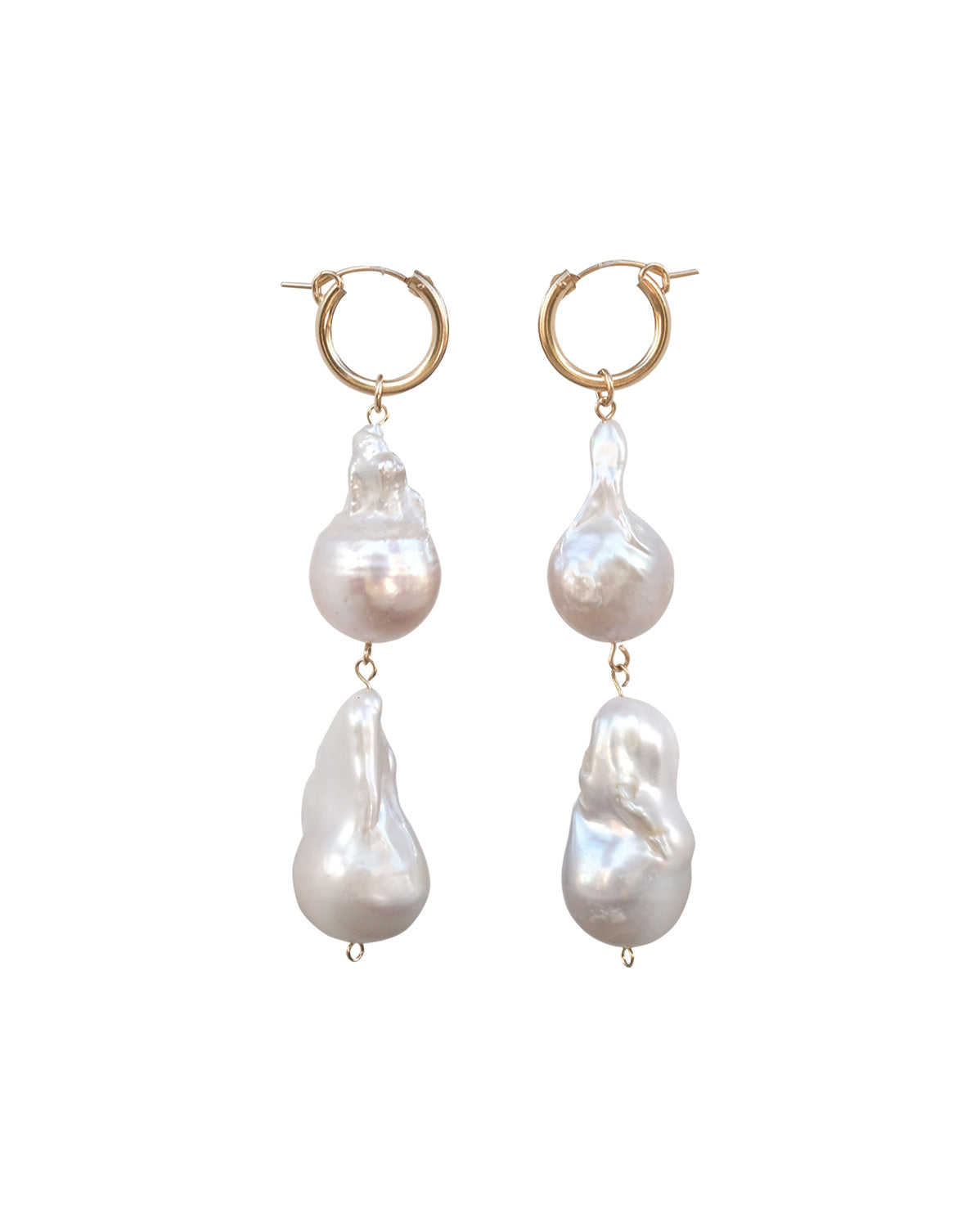 Aphrodite Baroque Pearl Earrings (Single Pearl) – S-kin Studio Jewelry