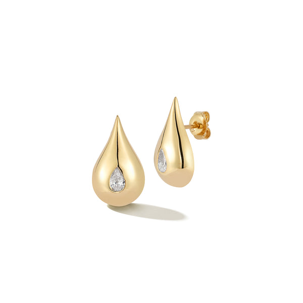 Celestial Gold Oversized Temple Stud Earrings – Curio Cottage