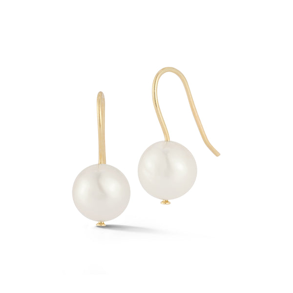 Mateo Huggie Pearl Drop Earrings  Rent Mateo jewelry for $55/month