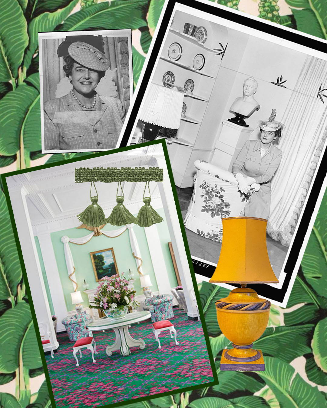 A taster of Dorothy Draper's interiors, including the Greenbrier Hotel.