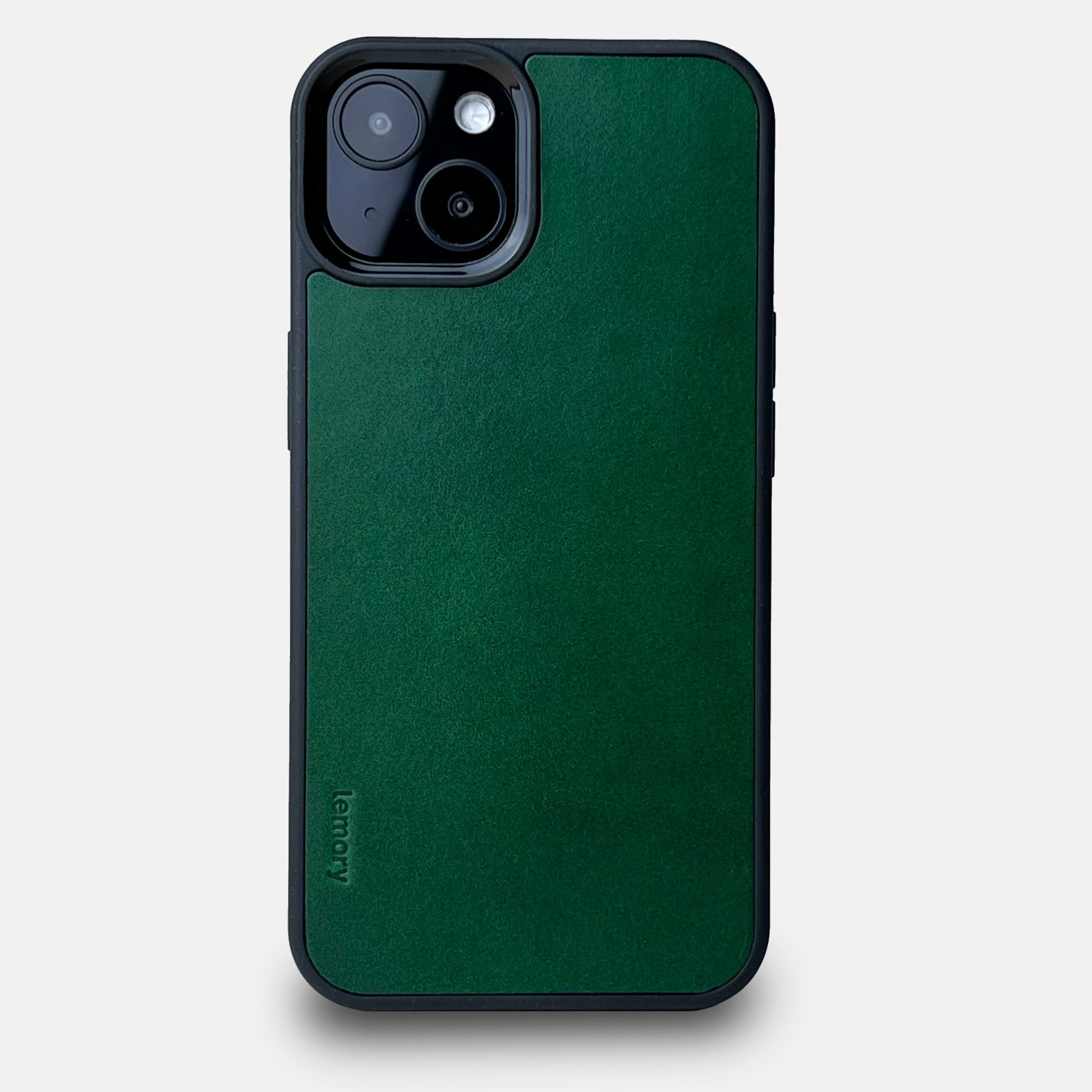 Prémiový kožený kryt Lemory PROTECT na mobil Apple iPhone 14 tmavě zelený (Prémiový kožený kryt, pouzdro, obal Lemory PROTECT na mobilní telefon Apple iPhone 14 tmavě zelený)