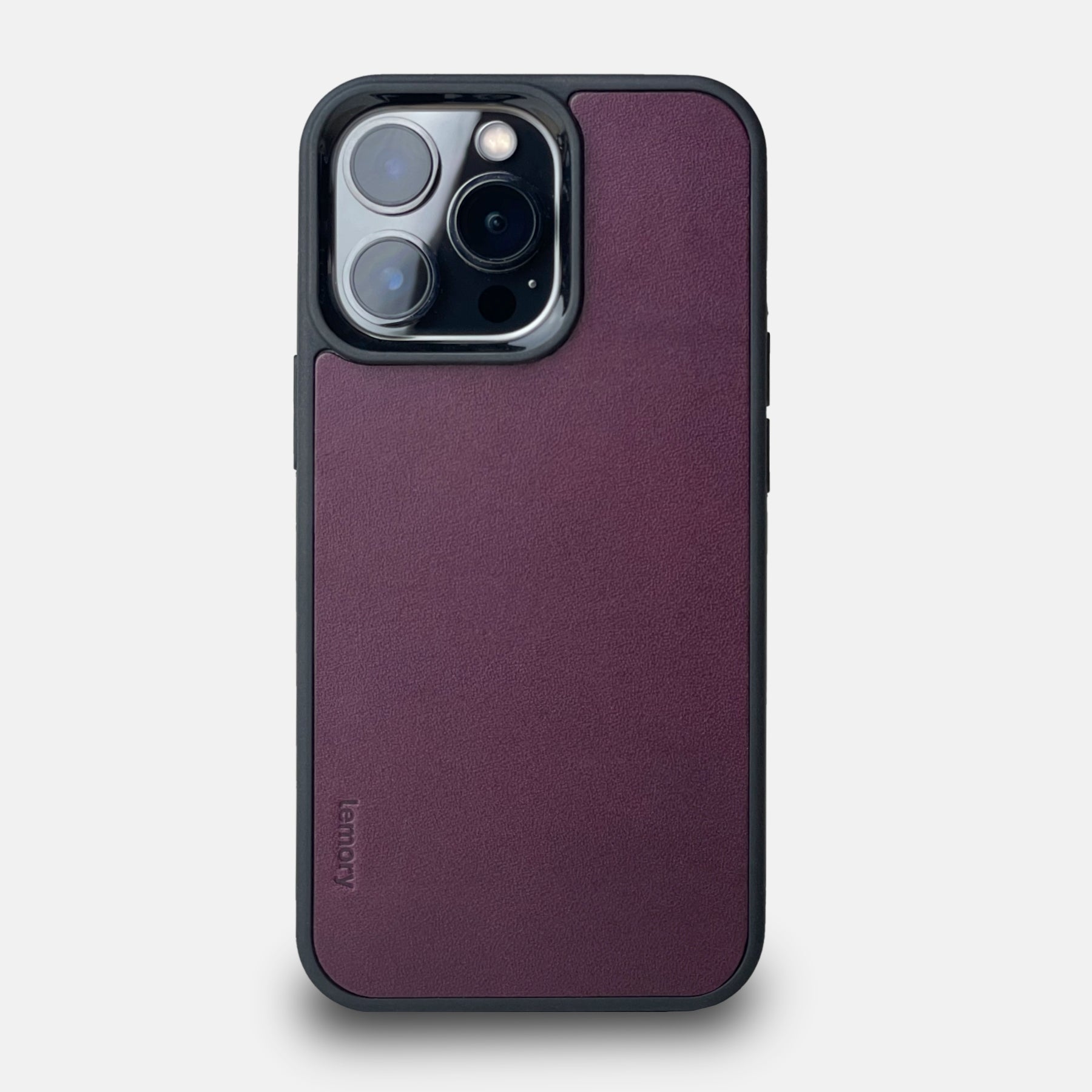 Prémiový kožený kryt Lemory PROTECT na mobil Apple iPhone 14 Pro Max s magsafe burgundy (Prémiový kožený kryt, pouzdro, obal Lemory PROTECT na mobilní telefon Apple iPhone 14 Pro Max s magsafe burgundy)