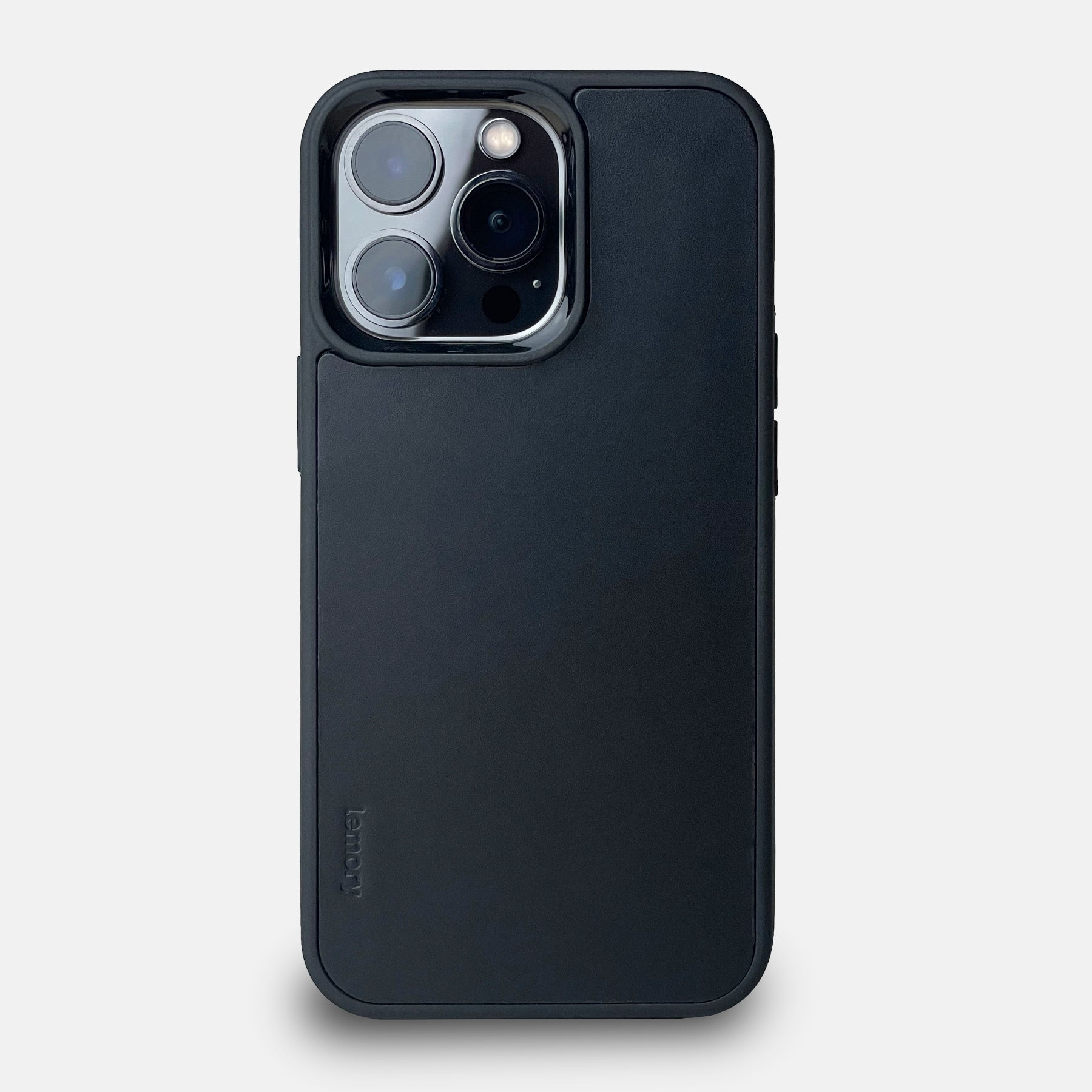 Prémiový kožený kryt Lemory PROTECT na mobil Apple iPhone 14 Pro Max černý (Prémiový kožený kryt, pouzdro, obal Lemory PROTECT na mobilní telefon Apple iPhone 14 Pro Max černý)