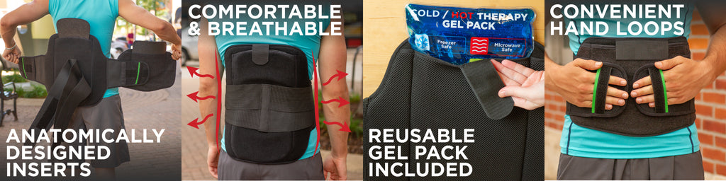 braceability offers an lso back brace with the best features like a reusable gel pack