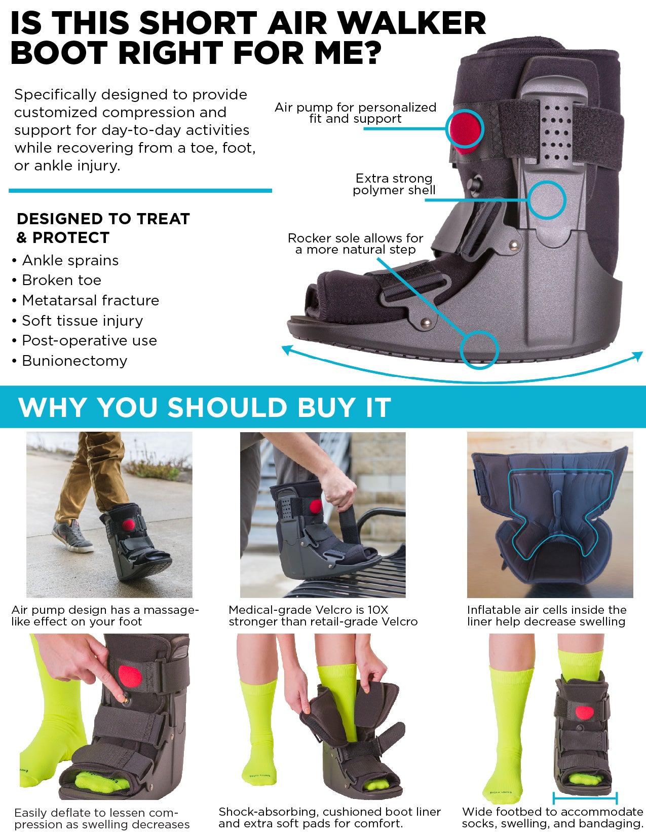 features that make this the best non-air walker boot