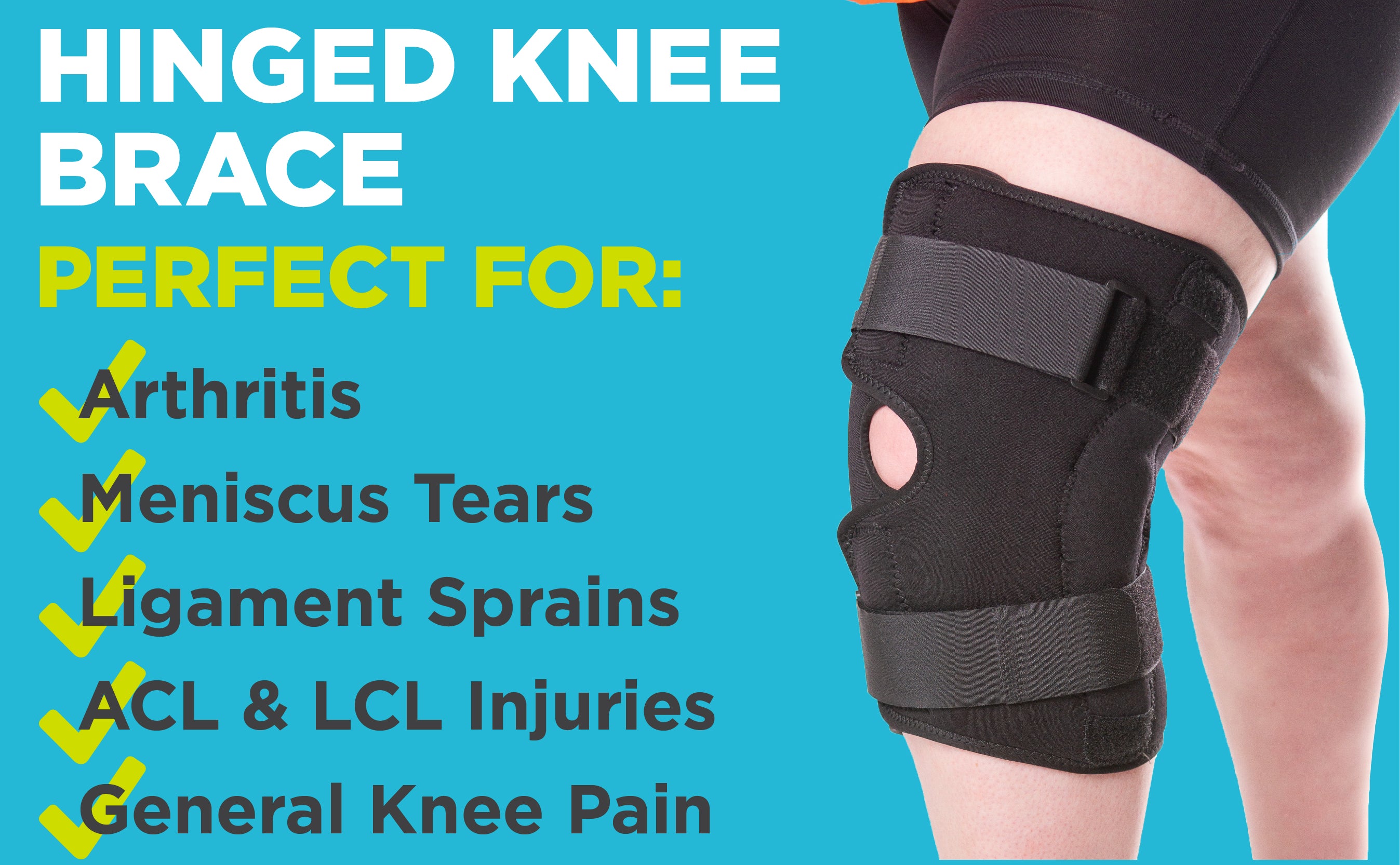 Plus Size Knee Brace | Hinged Bariatric Support & Arthritis Pain Wrap