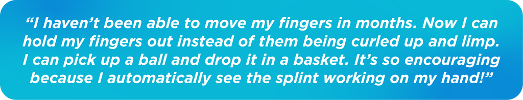 customers are able to regain hand control when using the BraceAbility Radial Nerve Palsy Brace