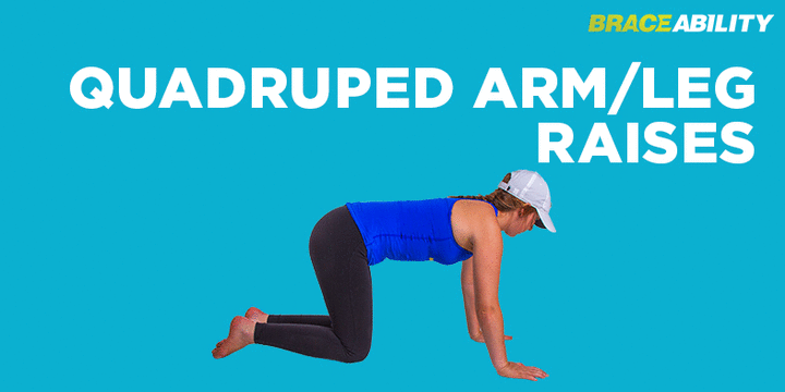 arm and leg raises to stretch back and soothe SI joint pain