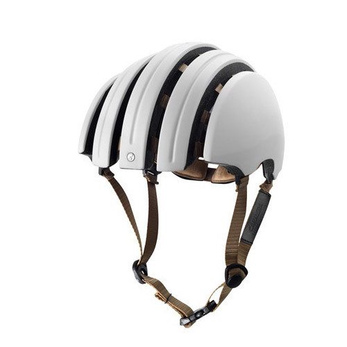 modern and minimalist white bicycle helmet