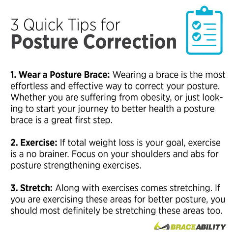 Stretch, exercise or wear a posture brace brace for quick posture correction