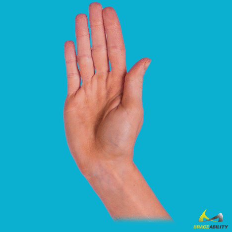 exercise to roll your fingers down to your palm to stretch your tendons and relieve trigger finger