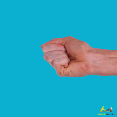 make a fist with your hand to relieve trigger finger and release the tendon