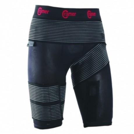 hamstring compression shorts with groin support for football