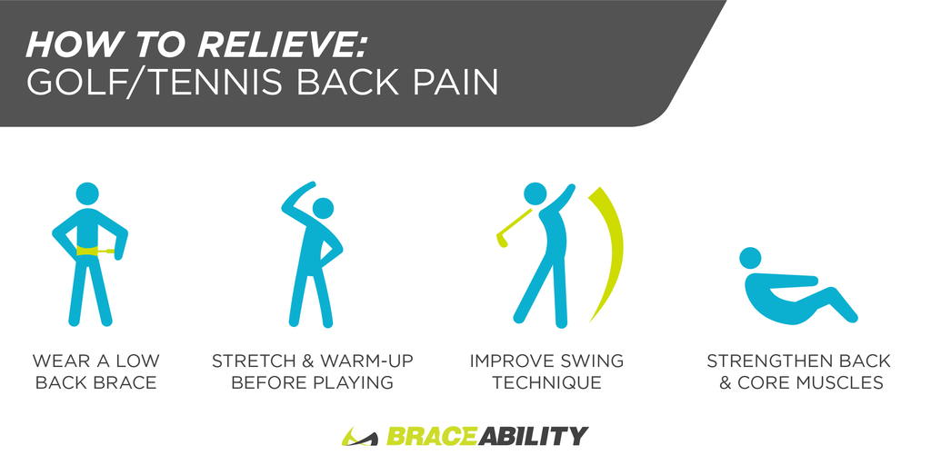 How to relieve golf and tennis back pain 4 tips