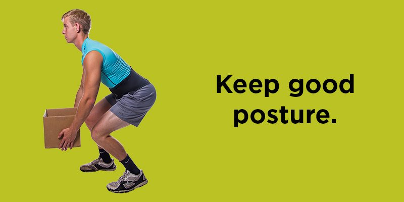 As you begin you lift, keep your back straight with good posture