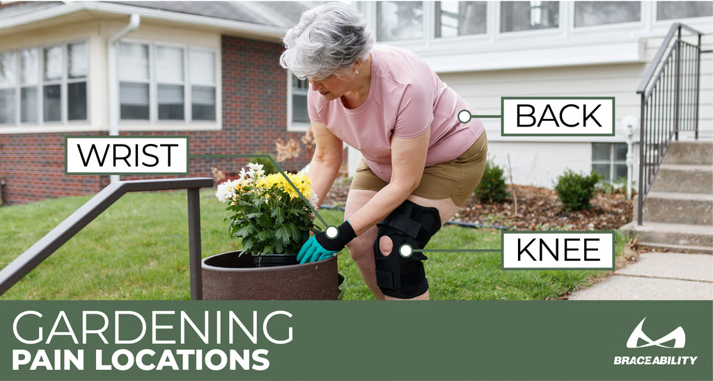 Your back, knees, and wrists are the most common injuries when working in the garden