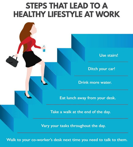 reduce stress and gain a healthy lifestyle while at work