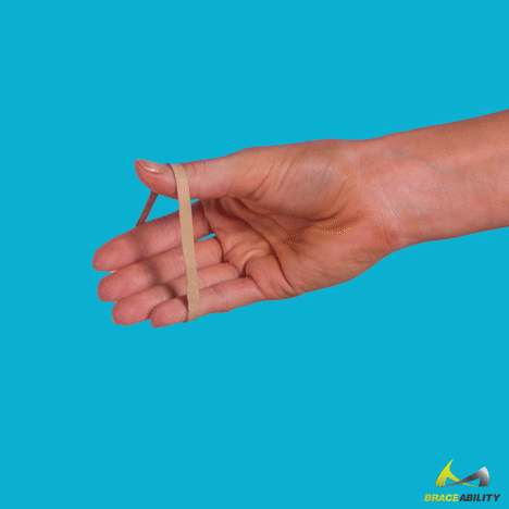 Putting a rubber band around your fingers to stretch trigger finger works as a great alternative to physical therapy