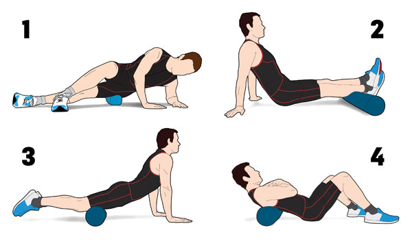 use a foam roller to stretch out your legs for runners knee pain
