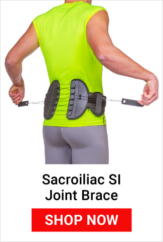shop our si joint brace to treat left side hip pain