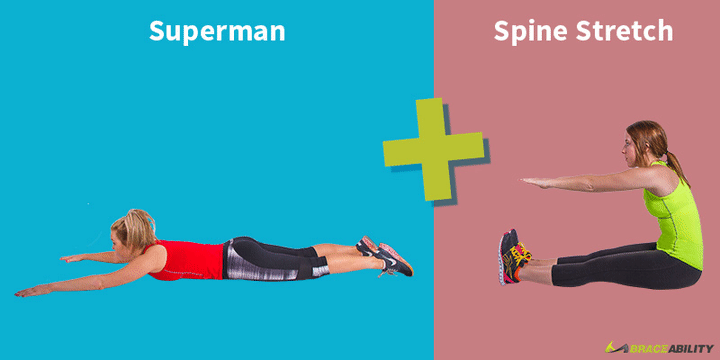 superman and spine stretch exercise day 3 of the 21 day posture challenge