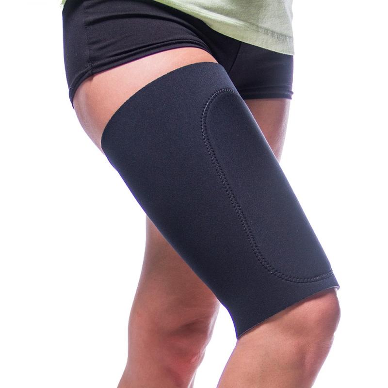 padded thigh sleeve for hamstring support during football