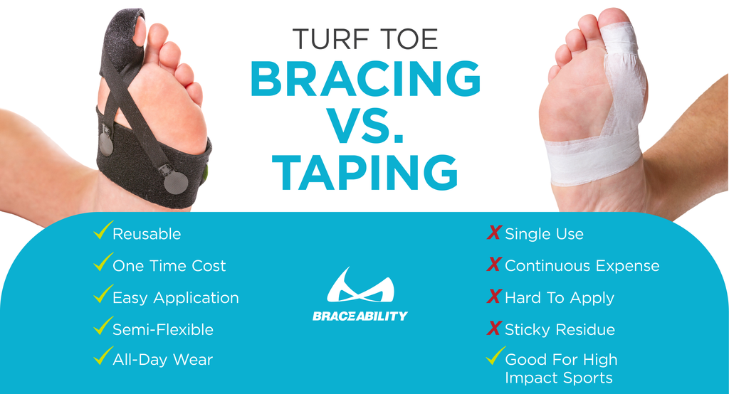 turf toe bracing vs turf toe taping pros and cons