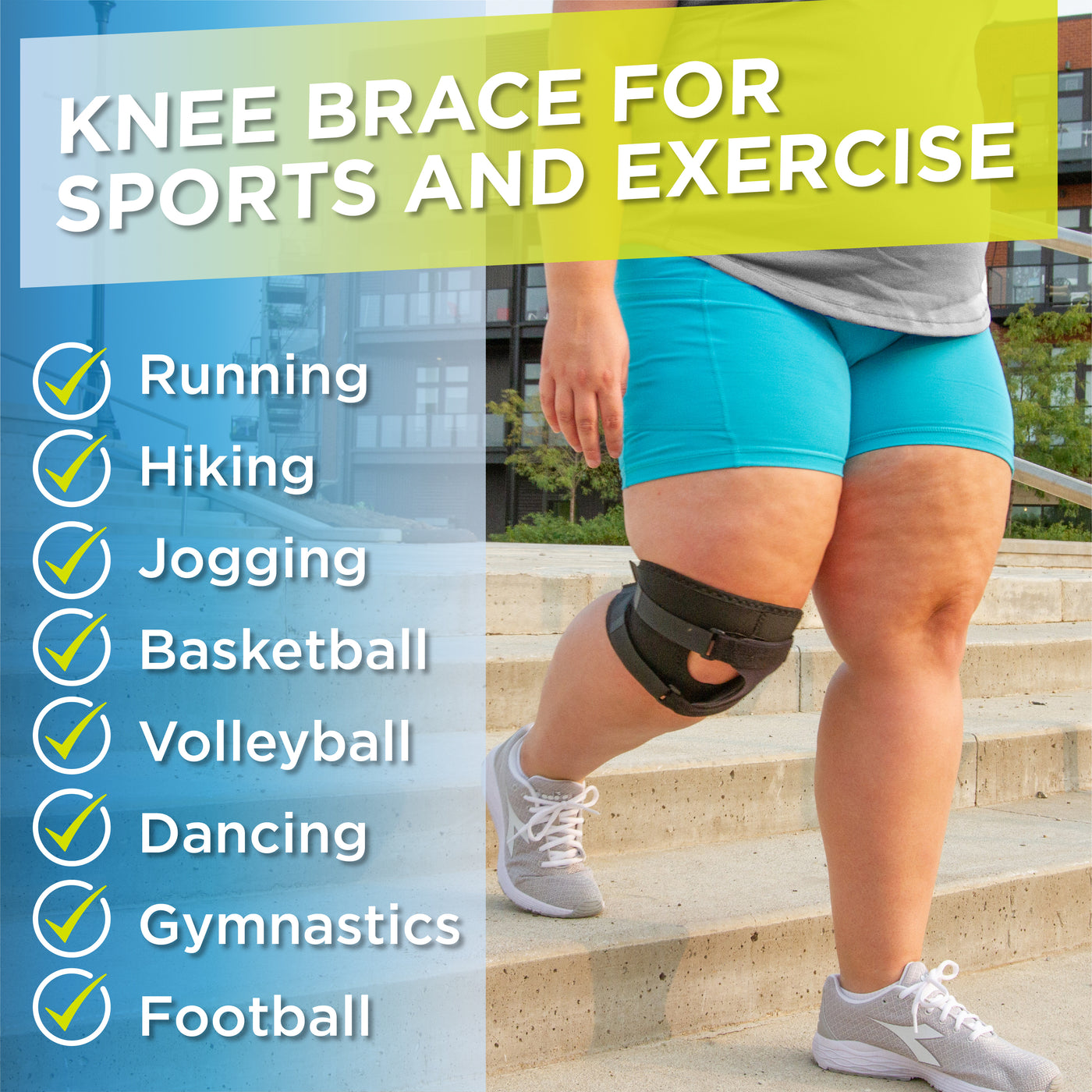 BraceAbility Patellar Tracking Knee Brace Running, Exercise, Basketball ...