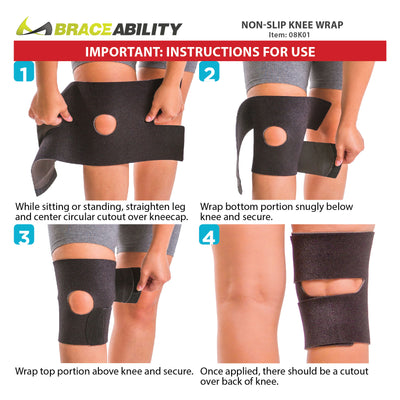 Non-Slip Athletic Knee Wrap | Running & Gym Support for Arthritis Pain