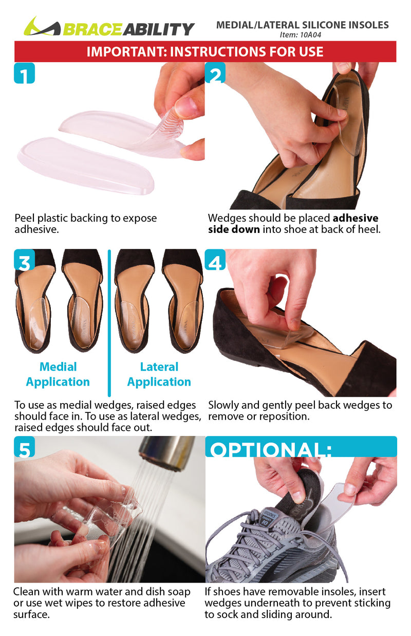 lateral heel wedges for supination