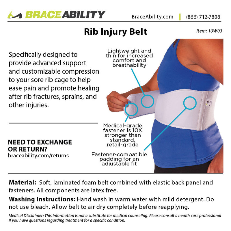 Rib Injury Wrap Treatment Belt For Cracked And Bruised Rib Cage Pain